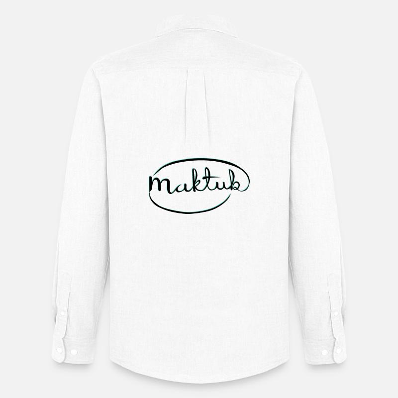 MakeKita Mint Script - Men's Oxford Shirt by Stanley/Stella - white