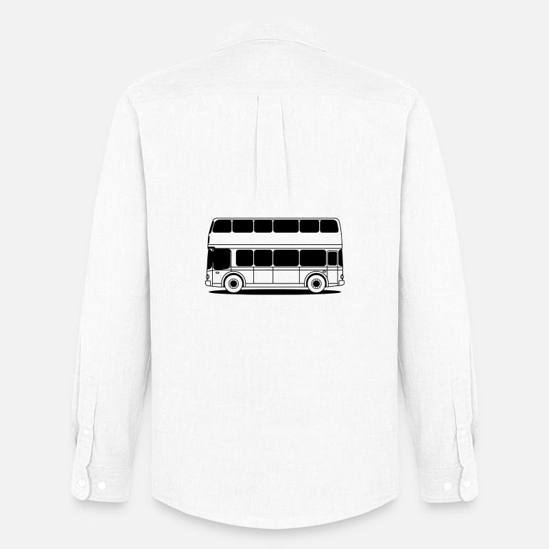 Doppeldeckerbus - Männer Oxford Hemd von Stanley/Stella - Weiß