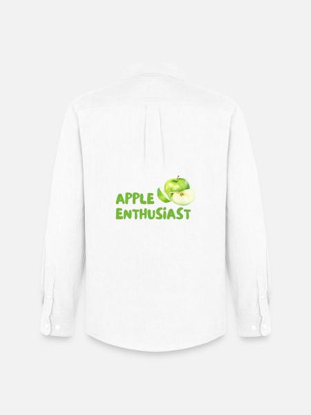 Apple Enthusiast – Green Style - Men's Oxford Shirt by Stanley/Stella - white