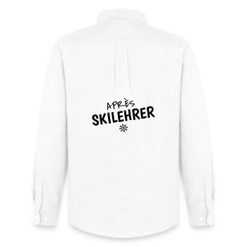 Moniteur après-ski – Diction drôle de ski - Chemise Oxford homme Stanley/Stella - blanc - Dos - AI Model Male 185 dark (185cm)