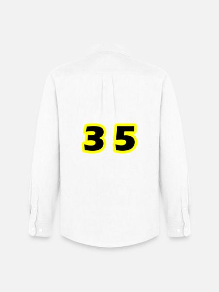35 Symbole numérique - Chemise Oxford homme Stanley/Stella - blanc