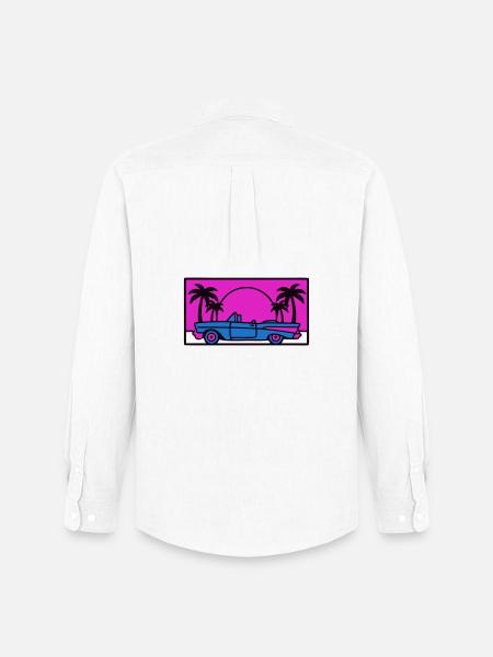 Retro 80s Car Logo - Men's Oxford Shirt by Stanley/Stella - white