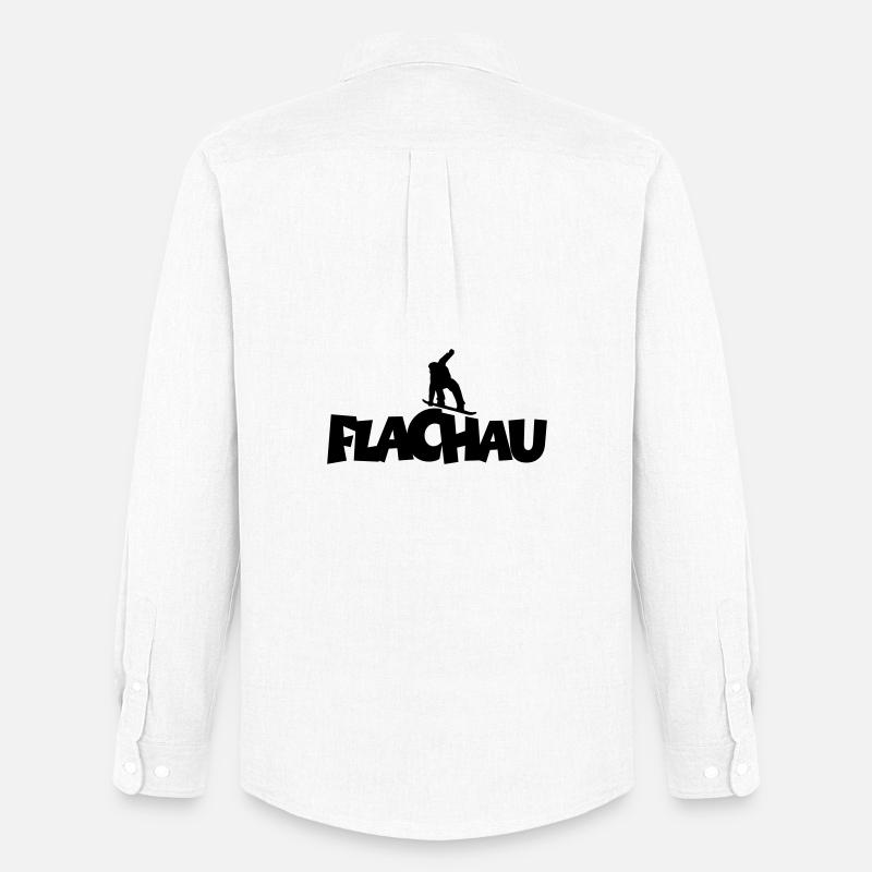 Flachau Snowboard Snowboarding - Männer Oxford Hemd von Stanley/Stella - Weiß