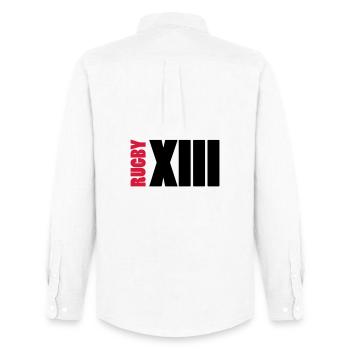 Rugby XIII - Men's Oxford Shirt by Stanley/Stella - white - Back - AI Model Male 185 dark (185cm)