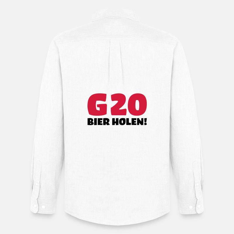Bier holen Humor - Männer Oxford Hemd von Stanley/Stella - Weiß