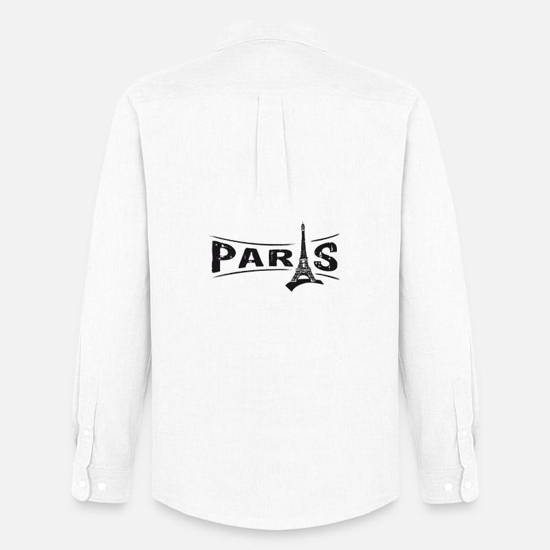 PARIS mit Eiffelturm - Männer Oxford Hemd von Stanley/Stella - Weiß