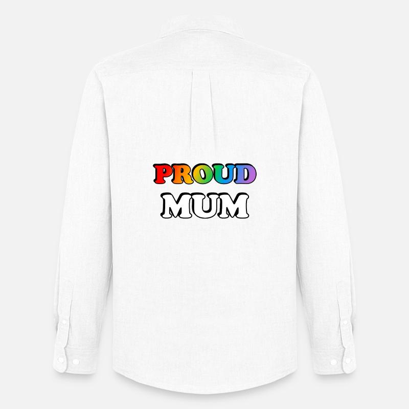 Regenbogen Stolze Mutter LGBTQ Stolz - Männer Oxford Hemd von Stanley/Stella - Weiß