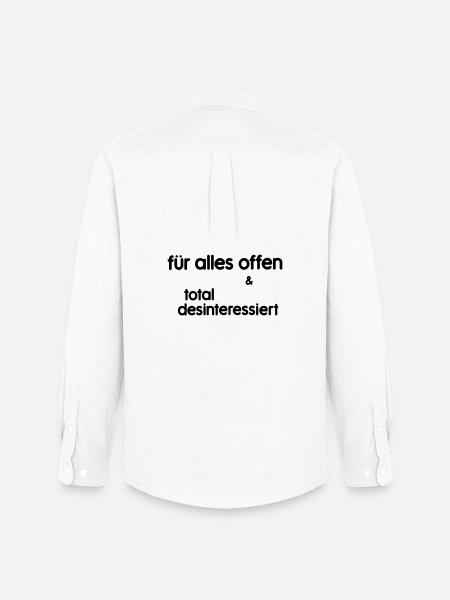 Desinteressiert - Männer Oxford Hemd von Stanley/Stella - Weiß