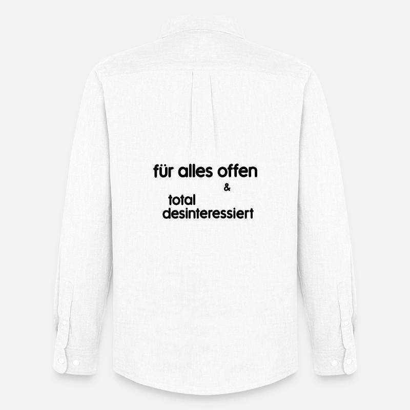 Desinteressiert - Männer Oxford Hemd von Stanley/Stella - Weiß
