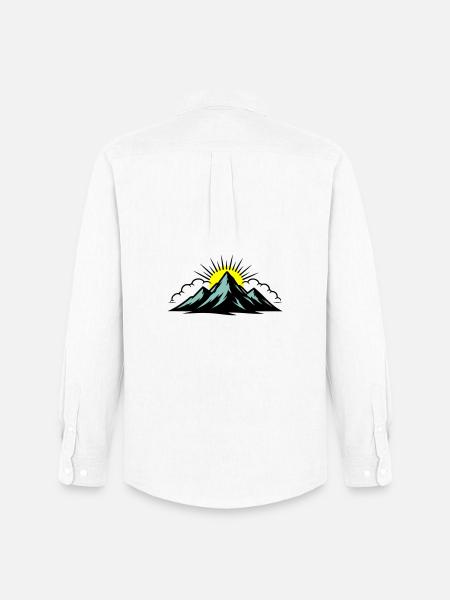 Mountains Clouds Peaks - Men's Oxford Shirt by Stanley/Stella - white