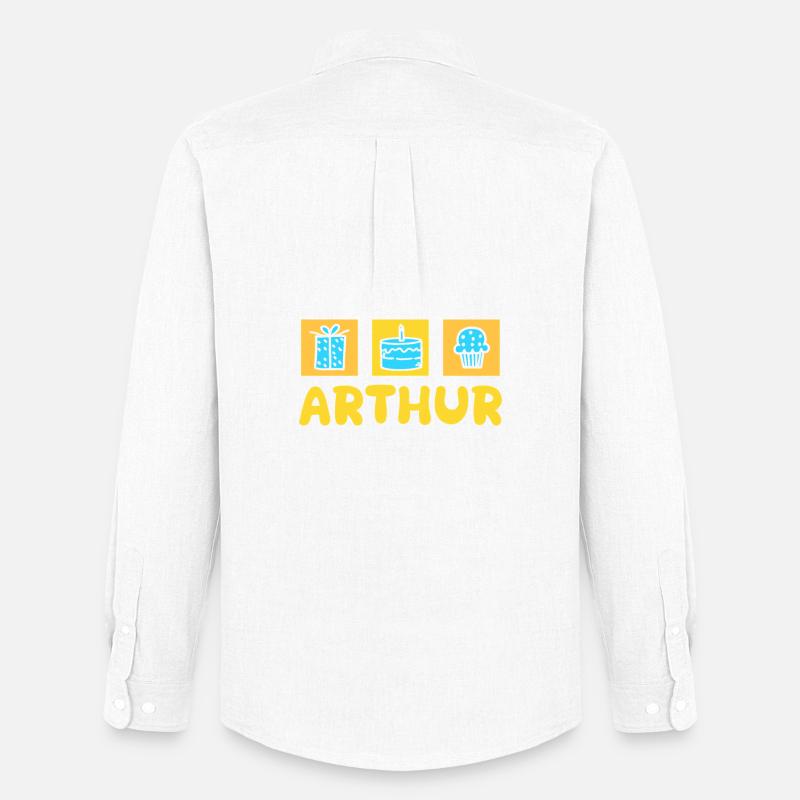 Arthur als Geschenk - Männer Oxford Hemd von Stanley/Stella - Weiß