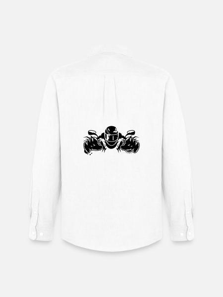 ride a motorcycle - Men's Oxford Shirt by Stanley/Stella - white