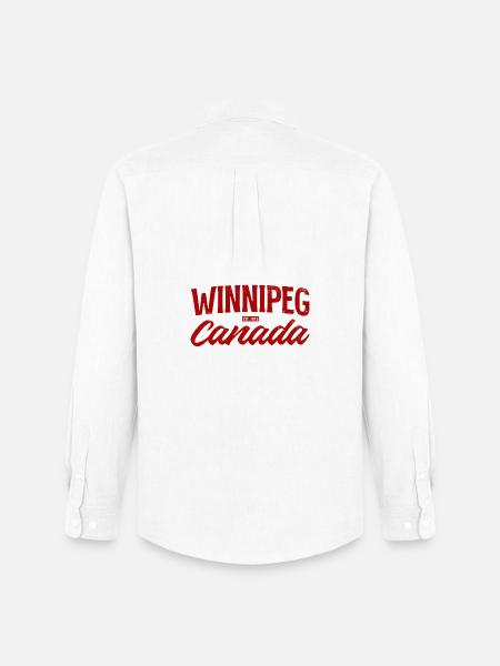 Winnipeg Canada Est 1873 - Men's Oxford Shirt by Stanley/Stella - white