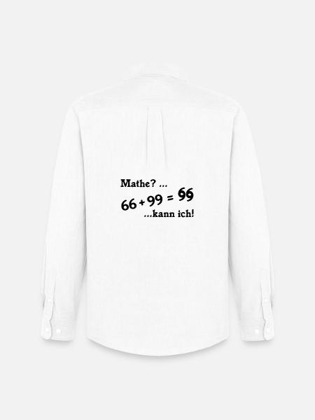66plus99 v2 schwarz - Männer Oxford Hemd von Stanley/Stella - Weiß
