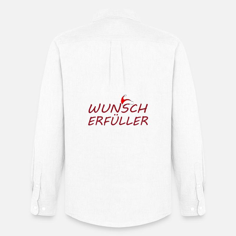 WUNSCHERFÜLLER - Männer Oxford Hemd von Stanley/Stella - Weiß