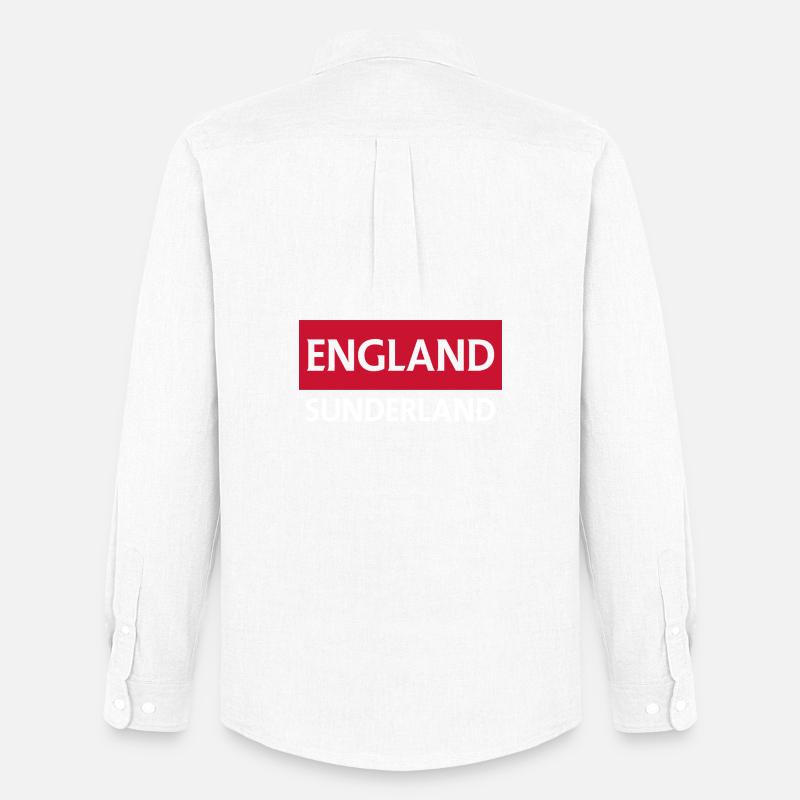 England City Skyline mit Linseneffekt - Männer Oxford Hemd von Stanley/Stella - Weiß