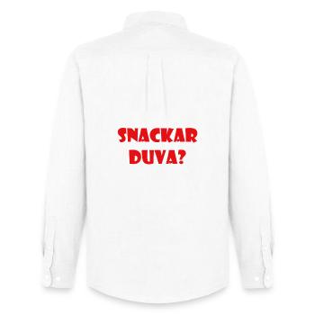 Talking Duva – Gothenburg humor - Men's Oxford Shirt by Stanley/Stella - white - Back - AI Model Male 185 dark (185cm)