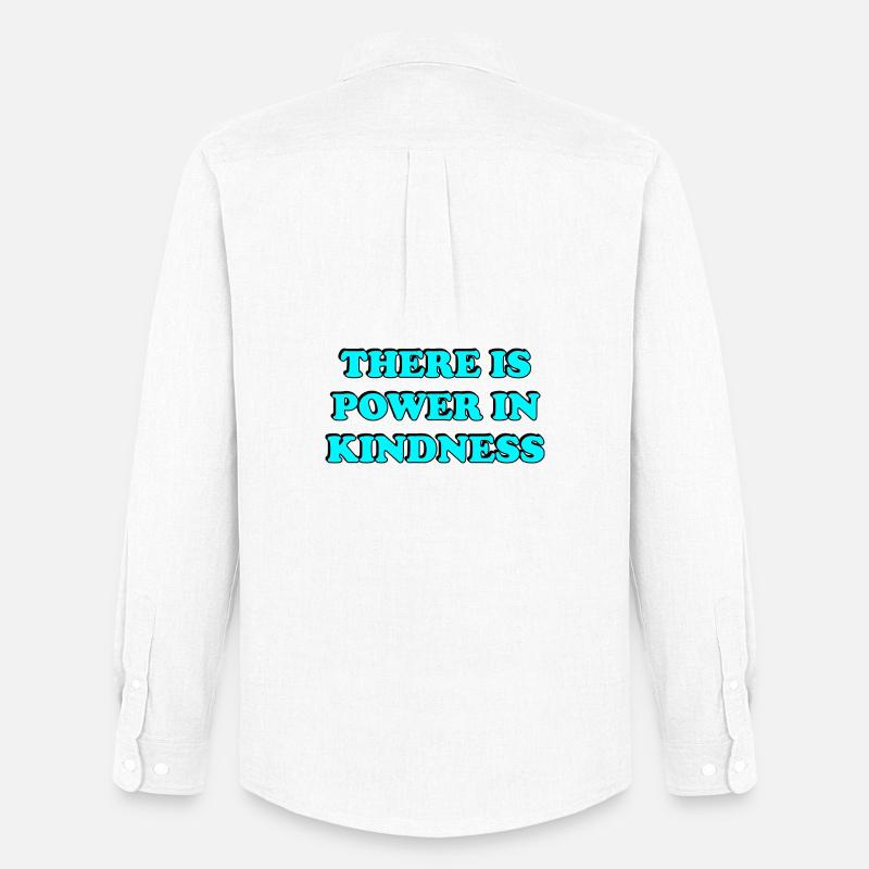 Power in Kindness Retro-Typ - Männer Oxford Hemd von Stanley/Stella - Weiß