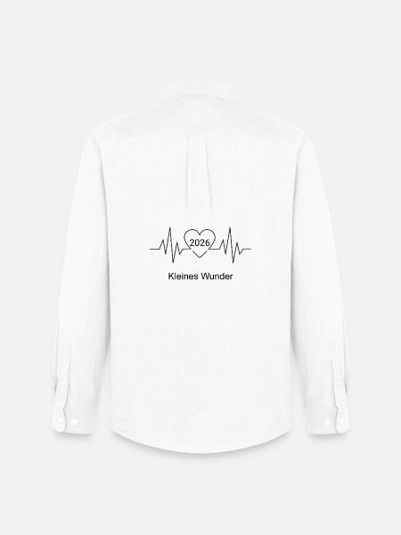 Baby 2026 Heartline – Birth & Pregnancy - Men's Oxford Shirt by Stanley/Stella - white