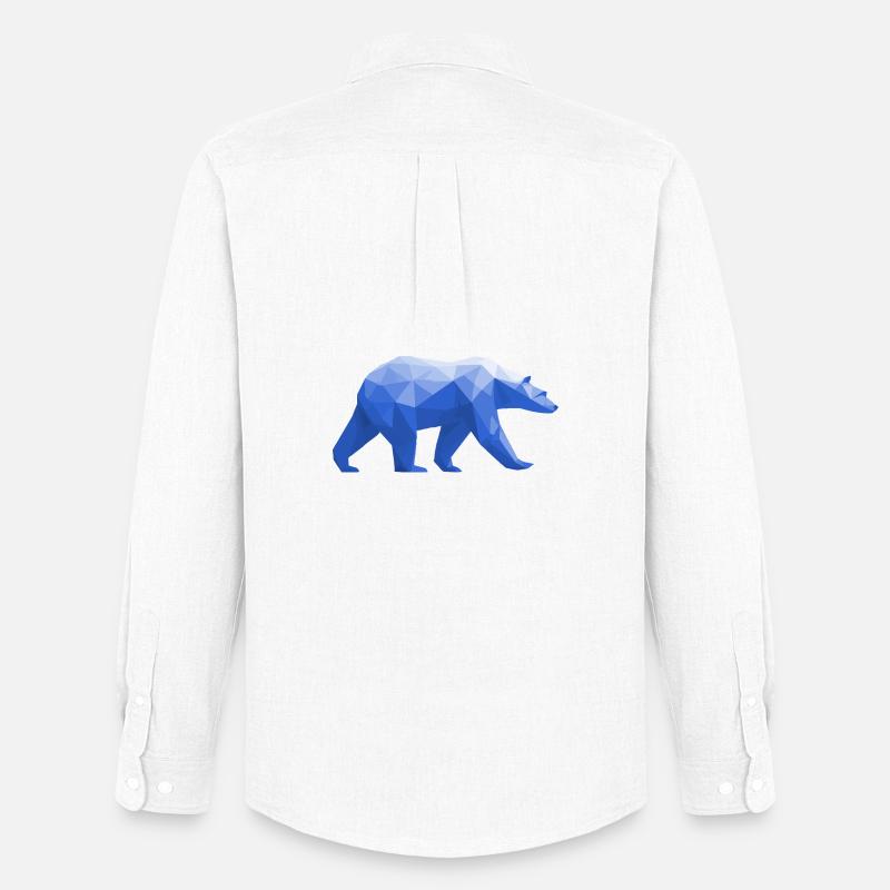 Polar Bär Polygon Eisbär Winter - Männer Oxford Hemd von Stanley/Stella - Weiß