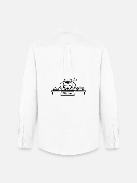 Doorman Dog Sleeping - Men's Oxford Shirt by Stanley/Stella - white