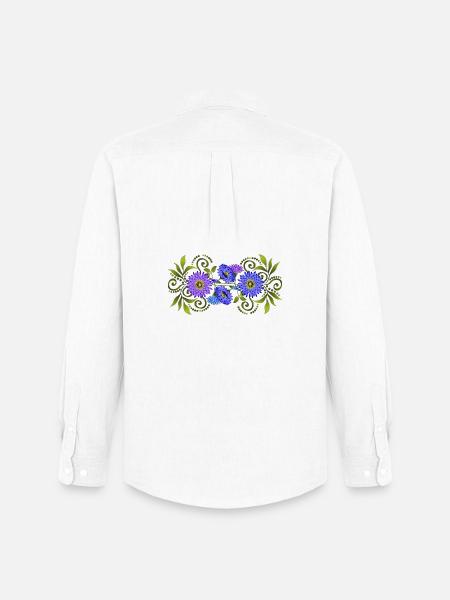 Blumen - Männer Oxford Hemd von Stanley/Stella - Weiß