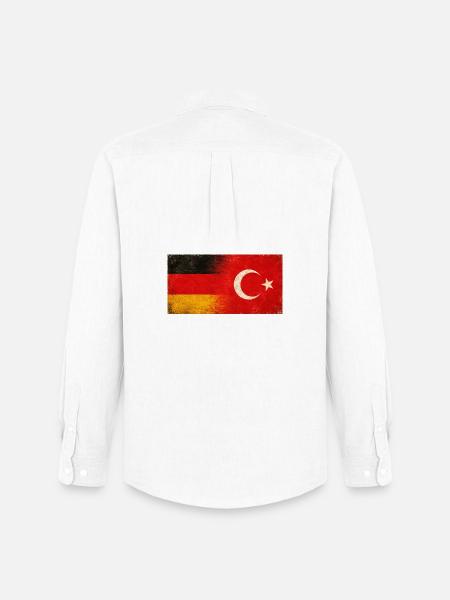 Germany Turkey Friendship Grunge Flag - Men's Oxford Shirt by Stanley/Stella - white