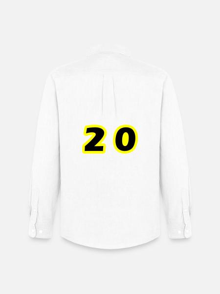20 Symbole numérique - Chemise Oxford homme Stanley/Stella - blanc