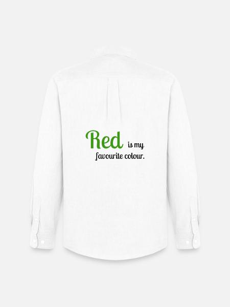 Rot - Männer Oxford Hemd von Stanley/Stella - Weiß