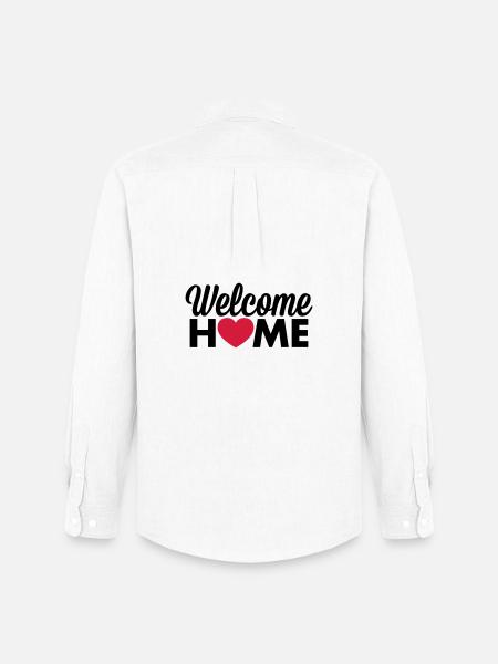 Welcome Home heart - Men's Oxford Shirt by Stanley/Stella - white