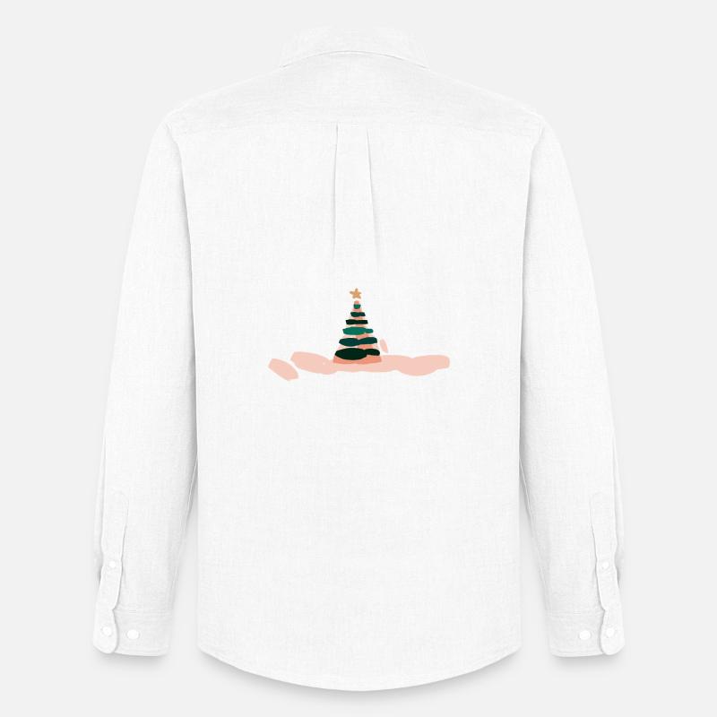 Fabelhafte Weihnachtsbaum Illustration - Männer Oxford Hemd von Stanley/Stella - Weiß