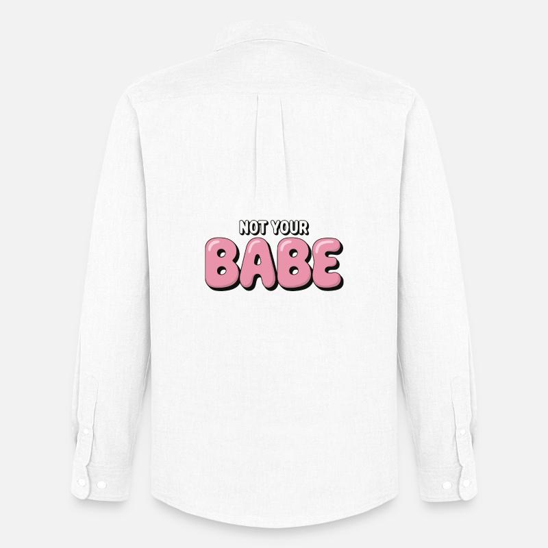 Not Your Babe - Statement Bubble Schrift - Männer Oxford Hemd von Stanley/Stella - Weiß