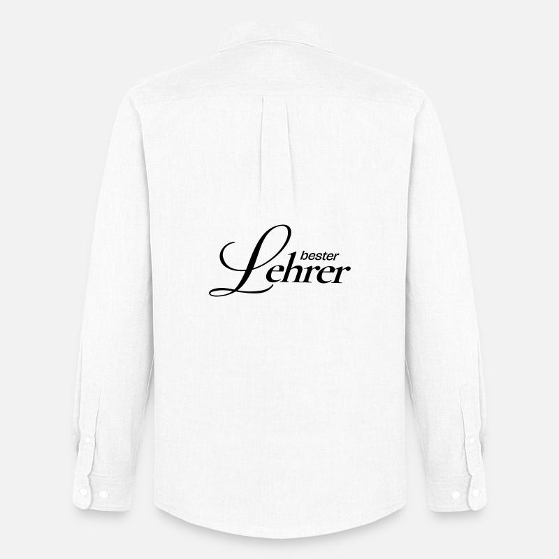 Beste Lehrer!  - Männer Oxford Hemd von Stanley/Stella - Weiß