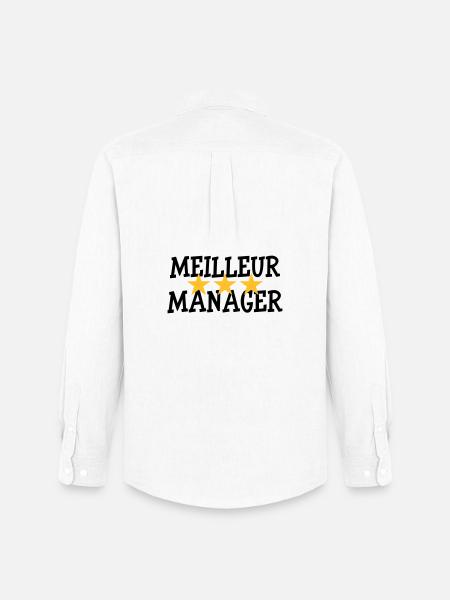 Meilleur Manager - Chemise Oxford homme Stanley/Stella - blanc