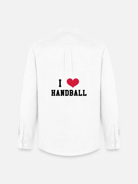 I Love Handball - Men's Oxford Shirt by Stanley/Stella - white