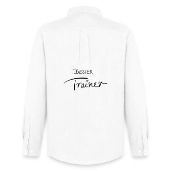 Best coach - Men's Oxford Shirt by Stanley/Stella - white - Back - AI Model Male 185 dark (185cm)