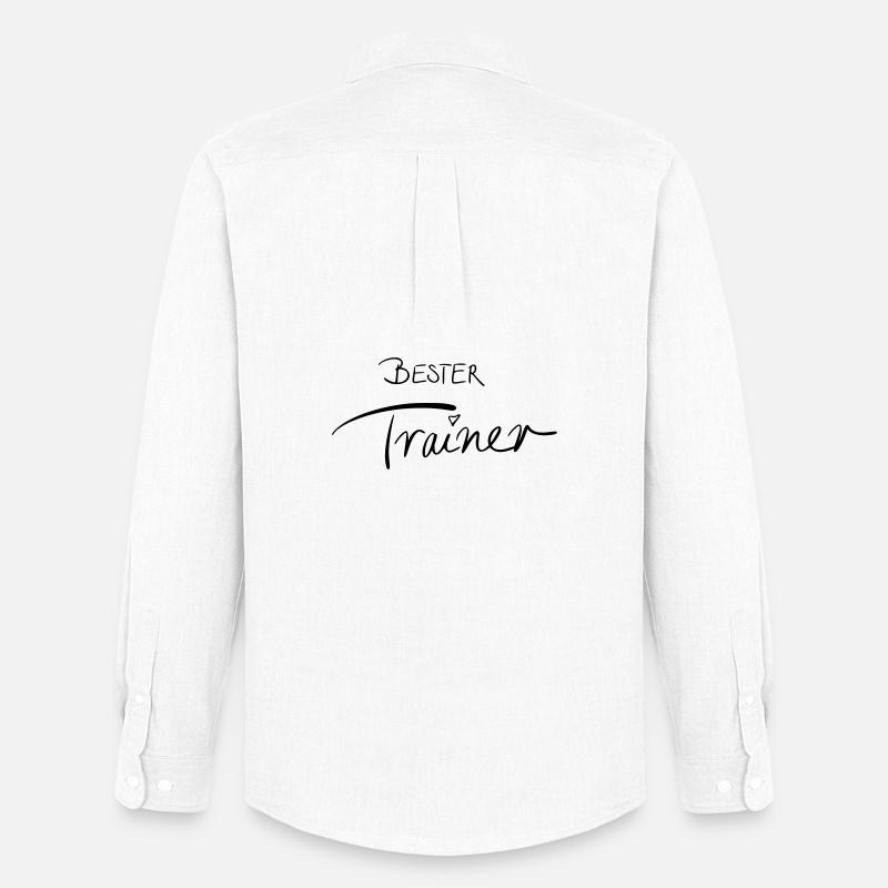 Bester Trainer - Männer Oxford Hemd von Stanley/Stella - Weiß