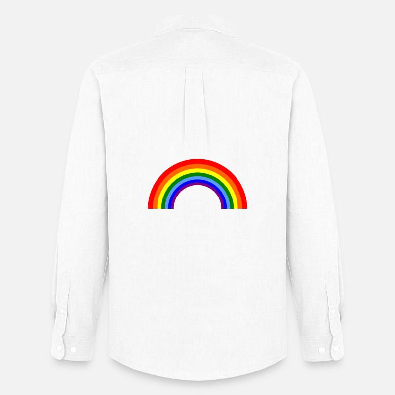 Regenbogenbogen  - Männer Oxford Hemd von Stanley/Stella - Weiß