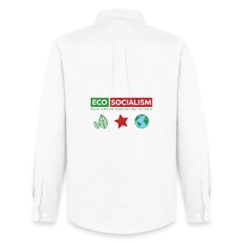Eco Socialismo - Chemise Oxford homme Stanley/Stella - blanc - Dos - AI Model Male 185 dark (185cm)