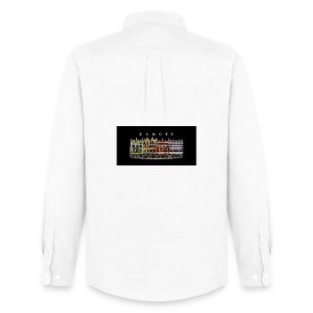 Zamosc, Poland World Heritage Site Drawing - Men's Oxford Shirt by Stanley/Stella - white - Back - AI Model Male 185 dark (185cm)