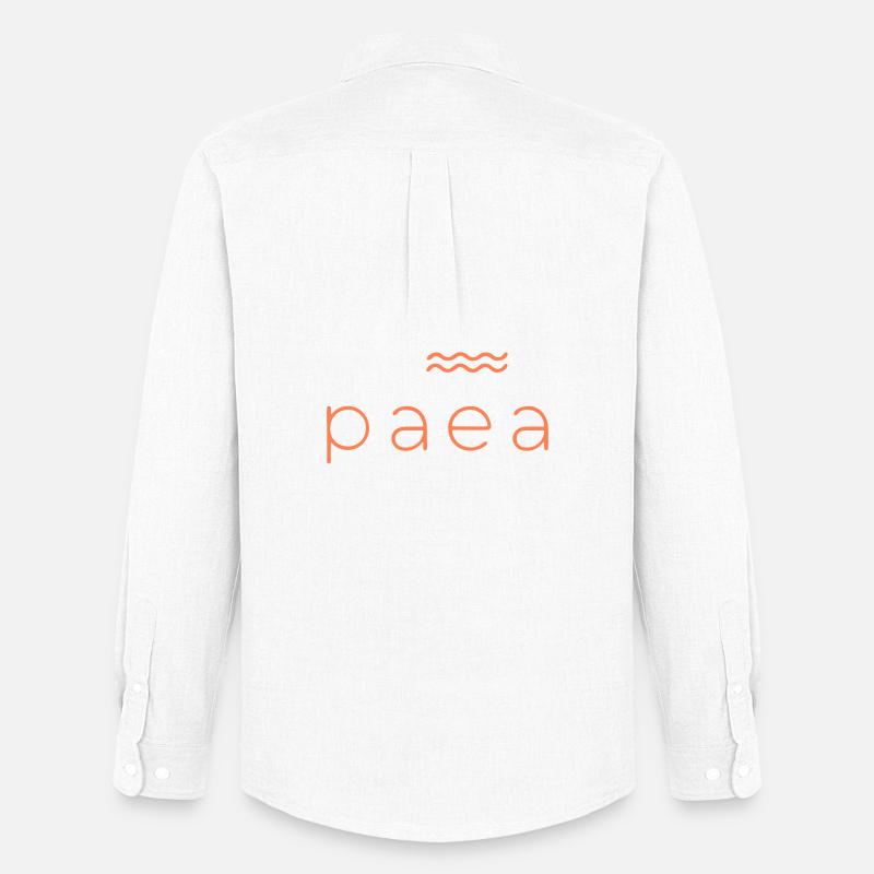 Lebendiges abstraktes Paparara-Design - Männer Oxford Hemd von Stanley/Stella - Weiß