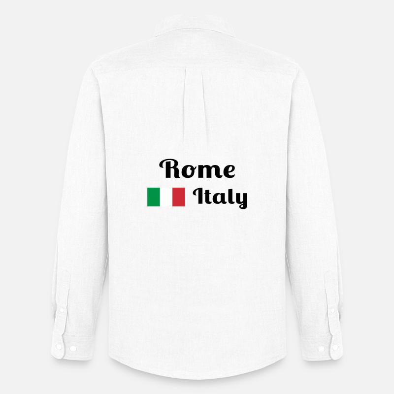 Rom, Italien - Stilvolle Drucke - Männer Oxford Hemd von Stanley/Stella - Weiß