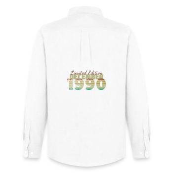 35e anniversaire édition limitée (SCR) 12/1990 - Chemise Oxford homme Stanley/Stella - blanc - Dos - AI Model Male 185 dark (185cm)