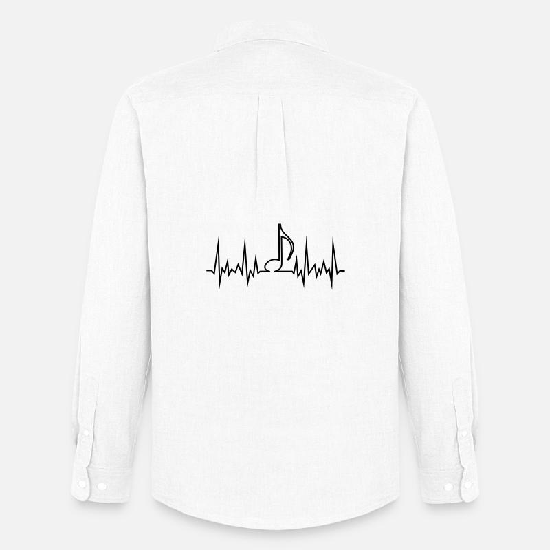 wave_note - Männer Oxford Hemd von Stanley/Stella - Weiß