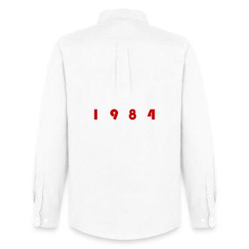 1984 - Chemise Oxford homme Stanley/Stella - blanc - Dos - AI Model Male 185 dark (185cm)
