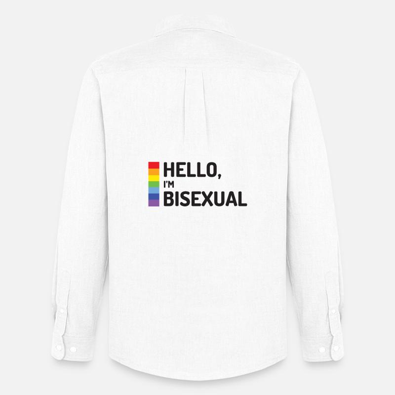 Hallo, ich bin bisexuell - Männer Oxford Hemd von Stanley/Stella - Weiß