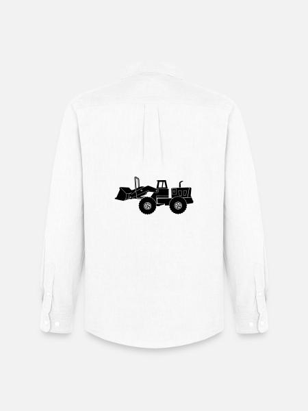 Transparent Bulldozer - Men's Oxford Shirt by Stanley/Stella - white