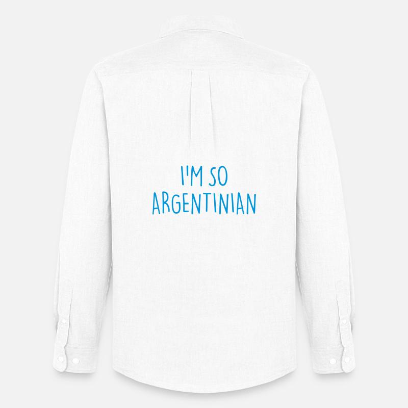 I'M SO ARGENTINIAN Argentinien - Männer Oxford Hemd von Stanley/Stella - Weiß