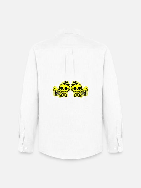 Skeleton Beer Team Bachelors - Men's Oxford Shirt by Stanley/Stella - white