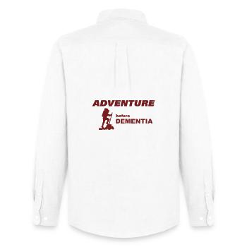 CLIMBING ADVENTURE - Men's Oxford Shirt by Stanley/Stella - white - Back - AI Model Male 185 dark (185cm)
